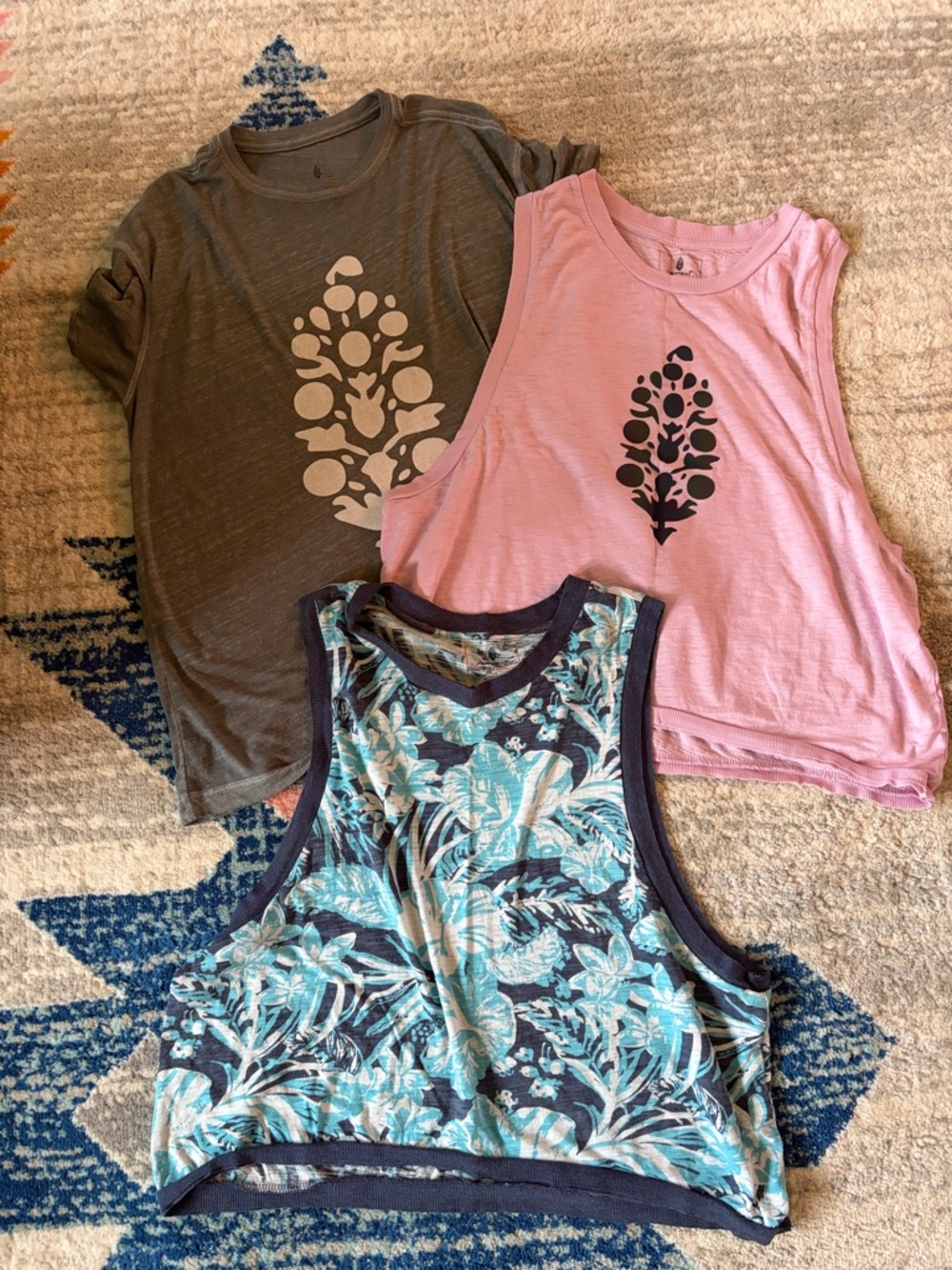 Lot of 3- FP Movement by Free People 2 tanks, 1 tshirt L/XL